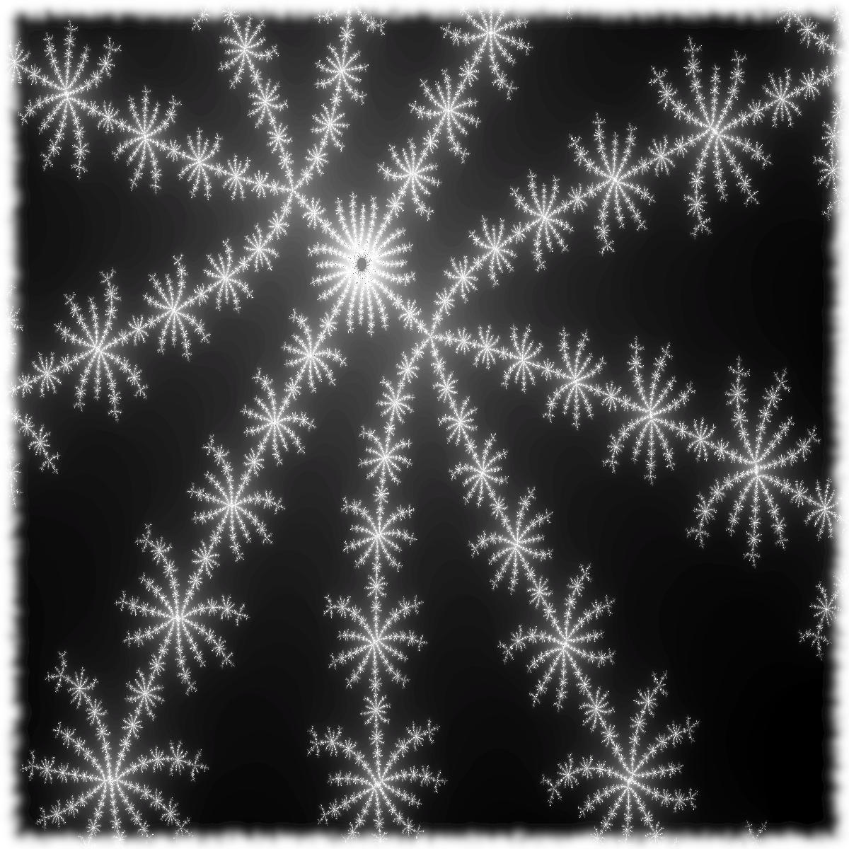 Snowflake Fractal Black & White