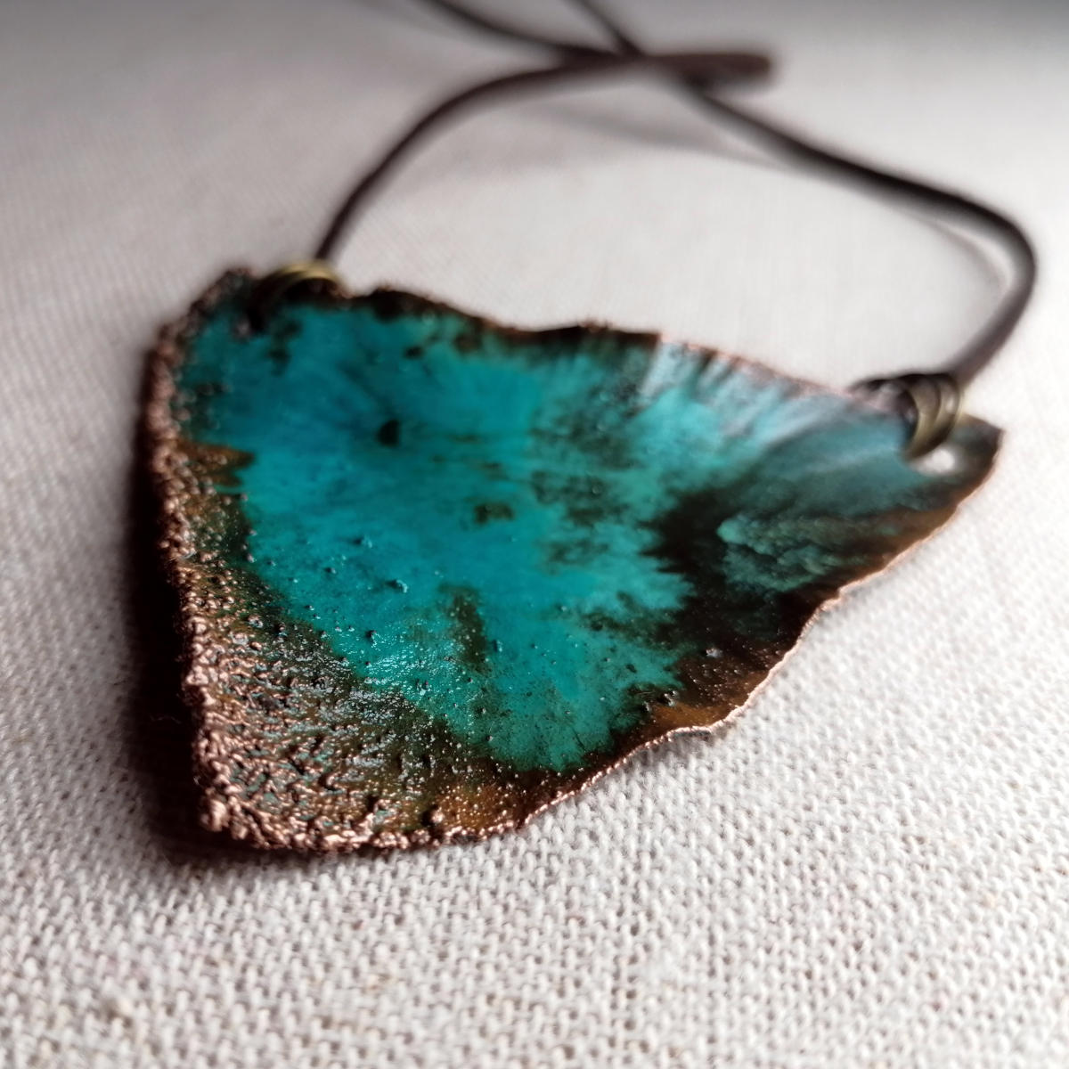Copper turning green with oxidation