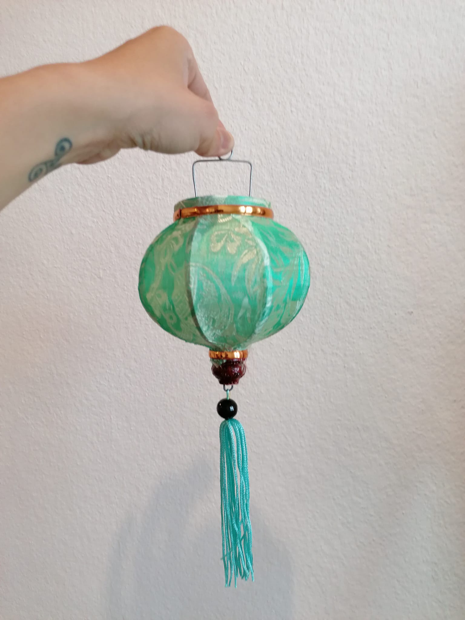 Asian lantern, teal colour