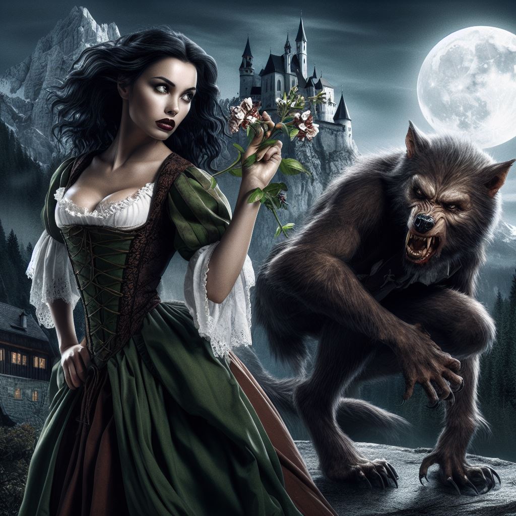 Lady banning a werewolf with wolfsbane