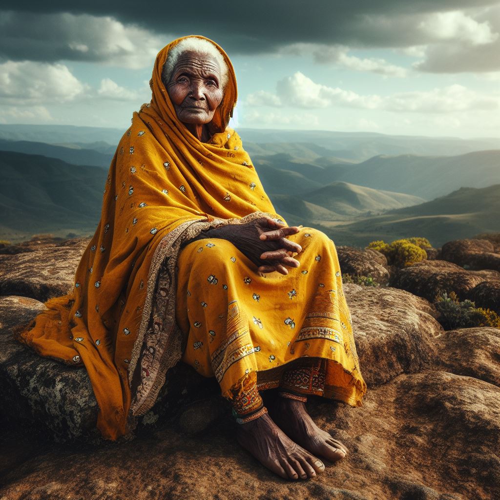 Ethiopian lady in yellow