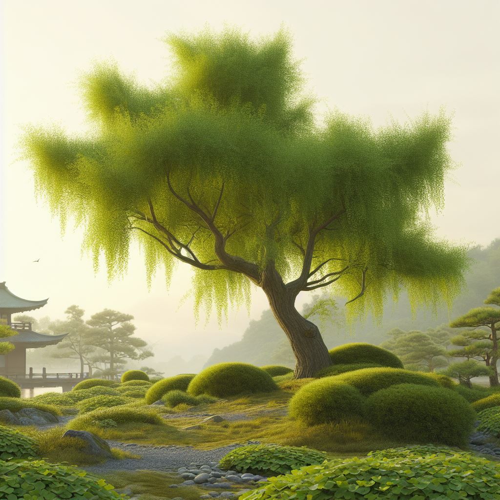 Ginkgo Baum Tempel
